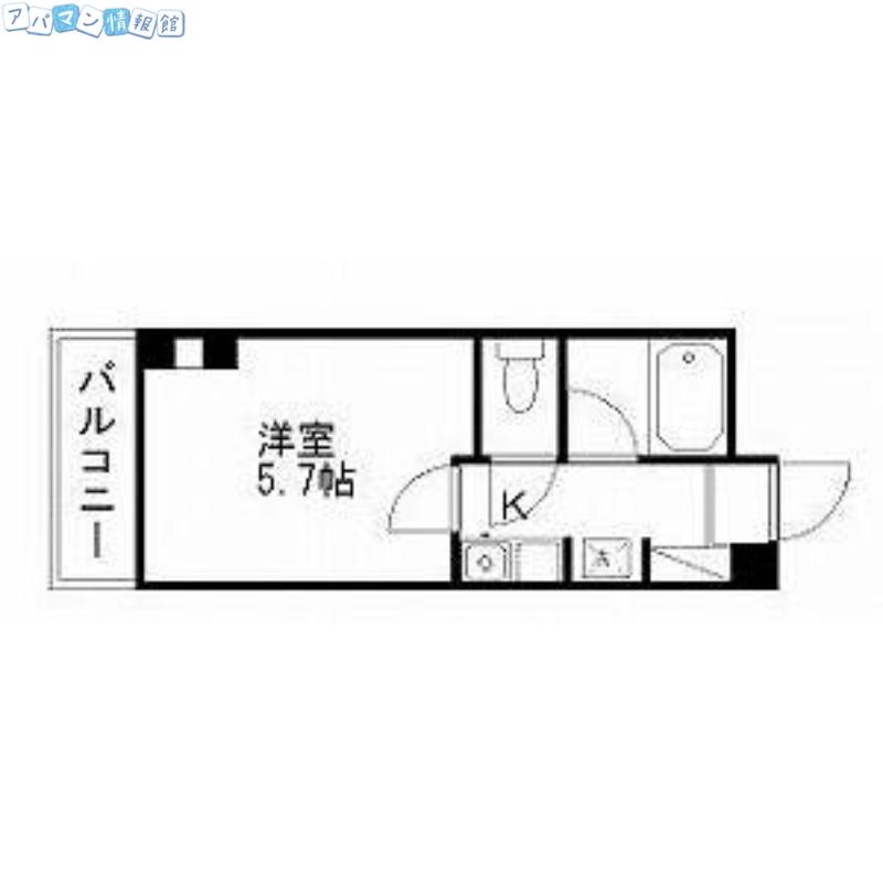 コーポラス万代(1K/3階)の間取り写真
