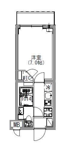 S-RESIDENCE北戸田(1K/2階)の間取り写真