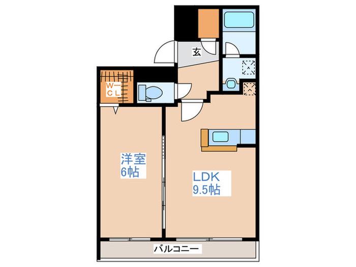 FER A CHAVAL平岸(1LDK/4階)の間取り写真