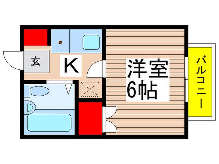 αNEXTヴェルデ(1K/1階)の間取り写真