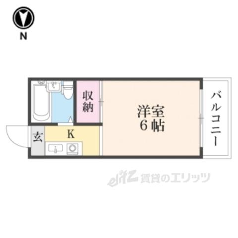 プレアール大峰元町(1K/5階)の間取り写真