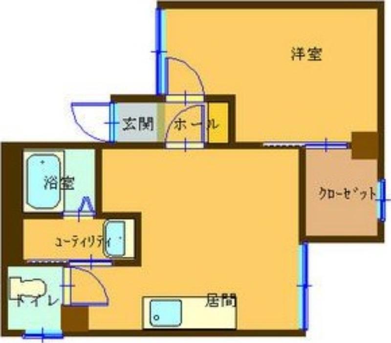 シャトー32(1LDK/2階)の間取り写真