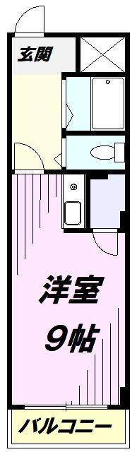 ヴィンテージ清瀬(ワンルーム/3階)の間取り写真