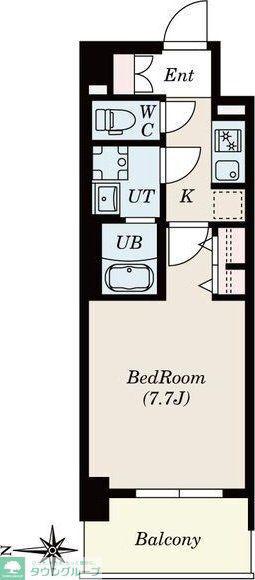 S-RESIDENCE堀田BEAUTE(1K/1階)の間取り写真