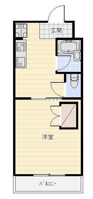 エステート西山(1DK/2階)の間取り写真