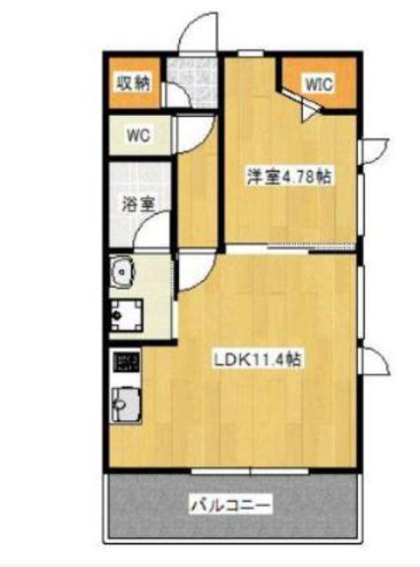 ALTURA(1LDK/4階)の間取り写真