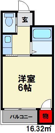 アート21(1K/1階)の間取り写真