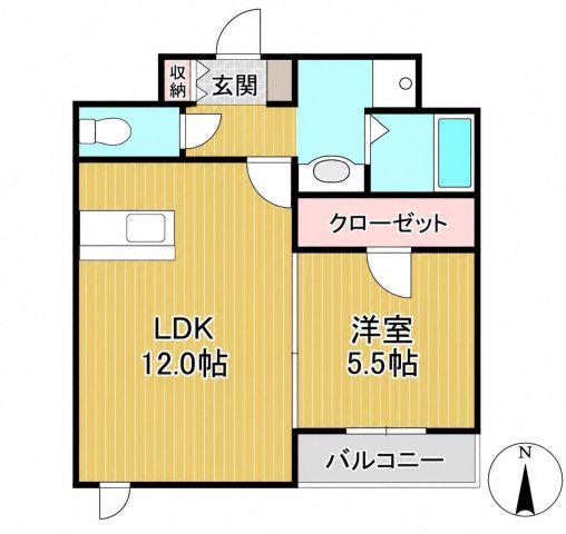 ALLEYII(1LDK/3階)の間取り写真