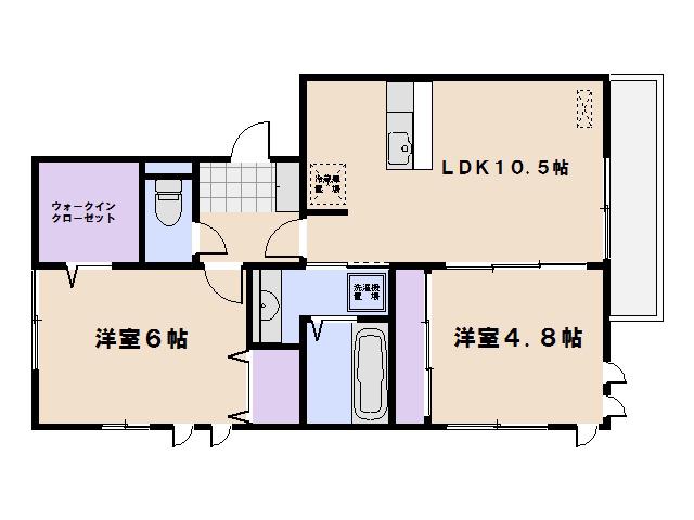 ボヌールK(2LDK/2階)の間取り写真