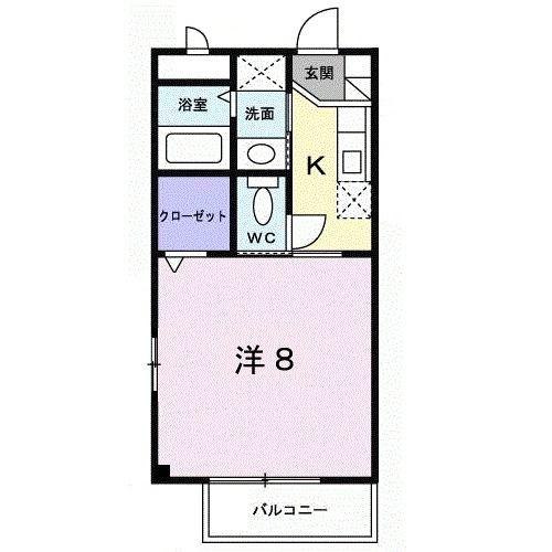 アネックスFA(1K/2階)の間取り写真