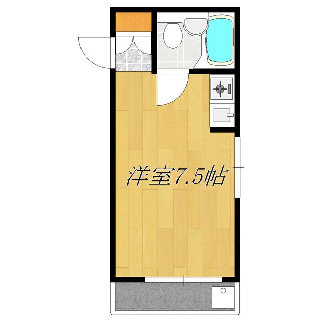 駒込K&Mビル(ワンルーム/1階)の間取り写真