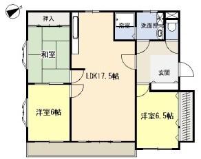 グリックヒルズ代万(3LDK/2階)の間取り写真