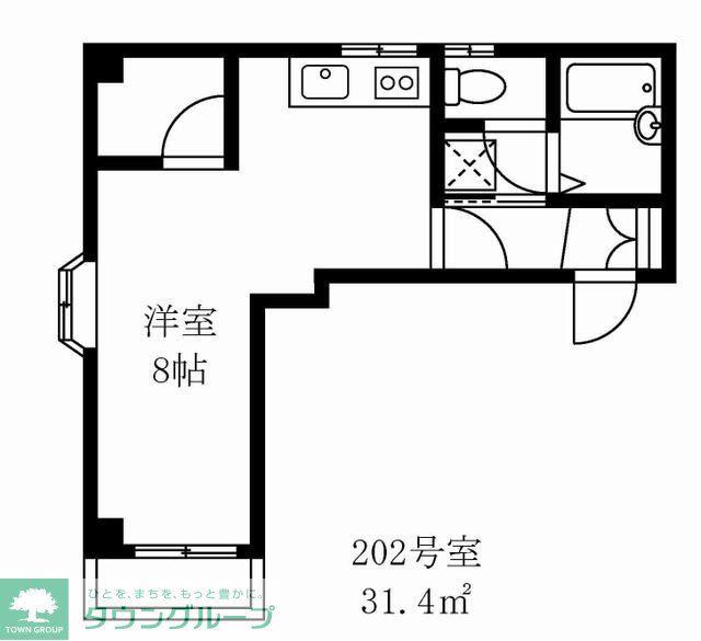 プチメゾンイナバ(ワンルーム/2階)の間取り写真