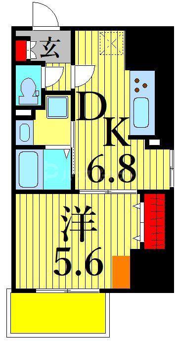 E.ステージ 新御徒町(1DK/11階)の間取り写真