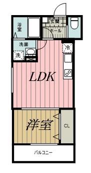 アリアトール(1LDK/2階)の間取り写真
