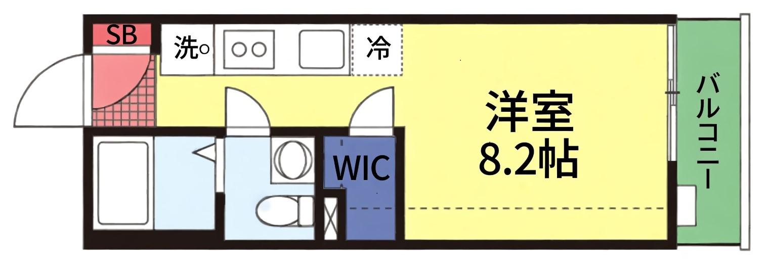 COLLINA中山新町(ワンルーム/2階)の間取り写真