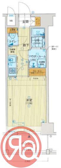 アスヴェル梅田ウエスト(1K/8階)の間取り写真