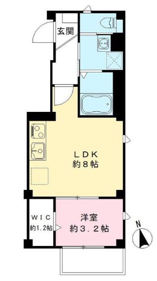 ルポゼ芝富士(1LDK/2階)の間取り写真