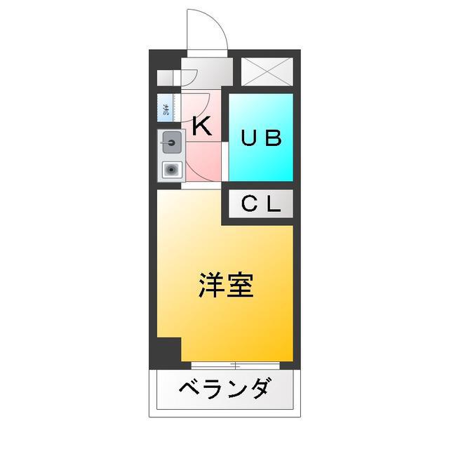 井荻ホームズ(1K/4階)の間取り写真