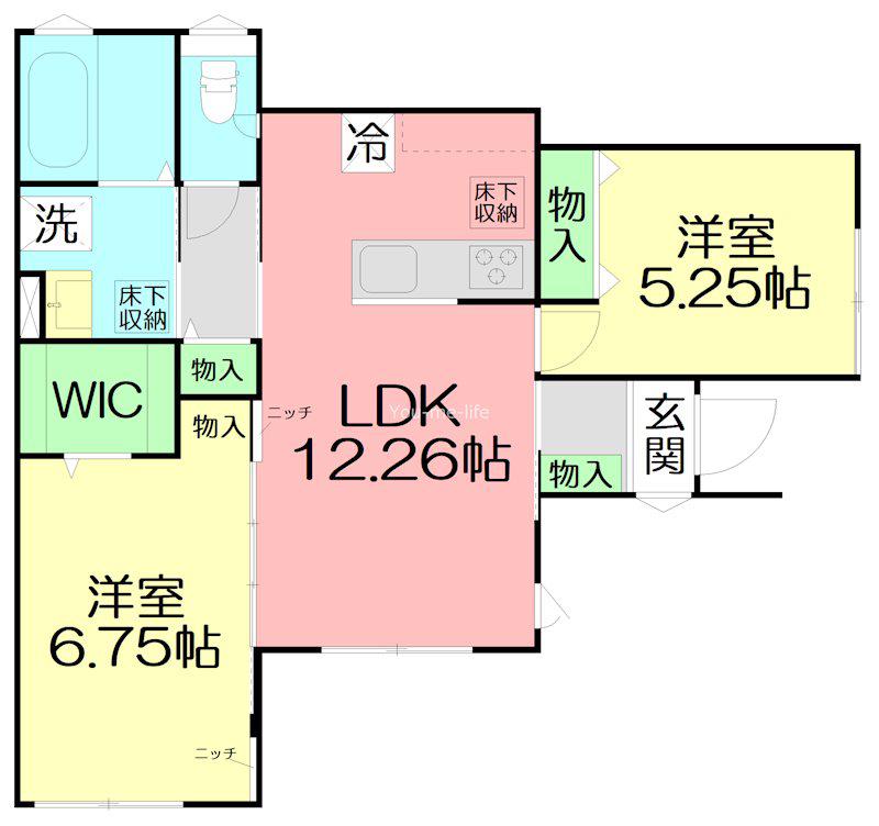 ドマーニ辻堂(2LDK/1階)の間取り写真