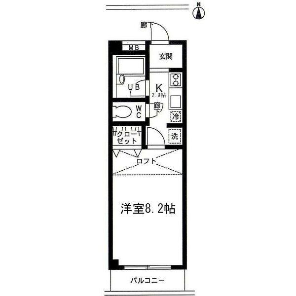 サンセール塩釜(1K/3階)の間取り写真