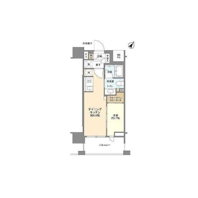 クレヴィア日本橋水天宮前 HAMACHO RESIDENCE(1DK/11階)の間取り写真