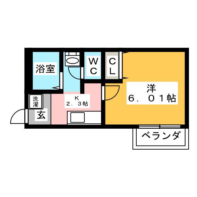 アプリコットハウス(1K/2階)の間取り写真
