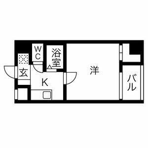 スカイコート文京湯島(1K/4階)の間取り写真