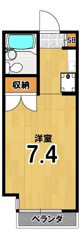 MBCアンバーハウス(1K/4階)の間取り写真