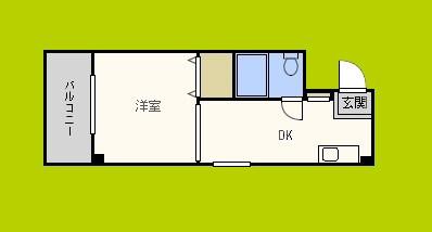 デイズハイツ境川(1DK/4階)の間取り写真