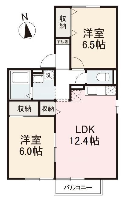 アルトピア(2LDK/2階)の間取り写真