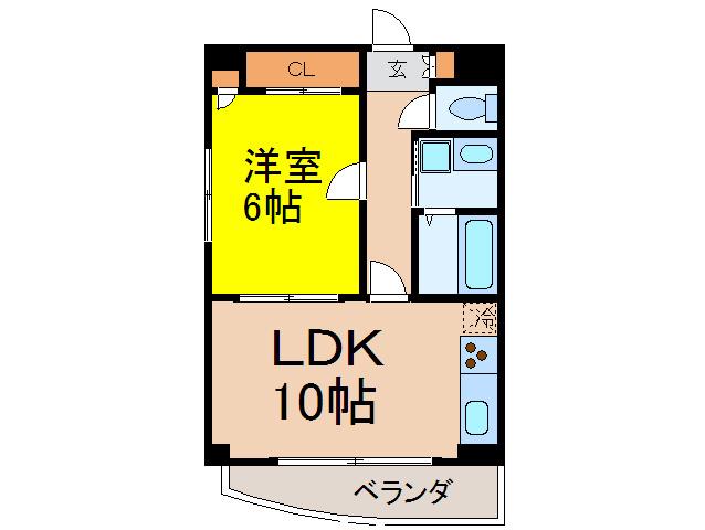 ヴェルデ葵(1LDK/7階)の間取り写真