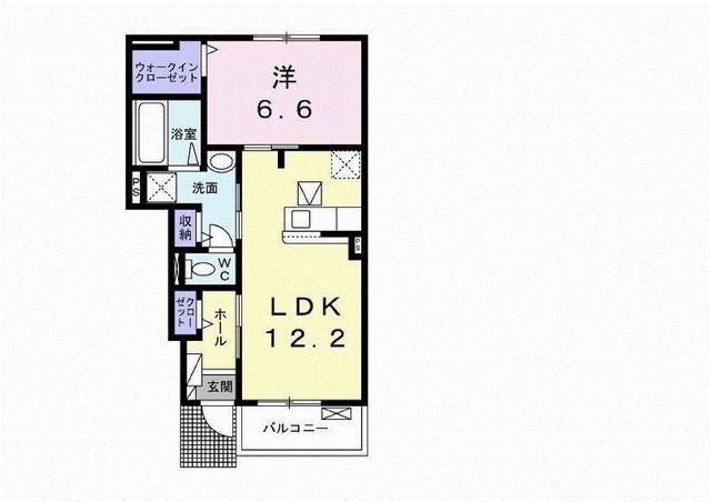 レーベンハイム(1LDK/1階)の間取り写真