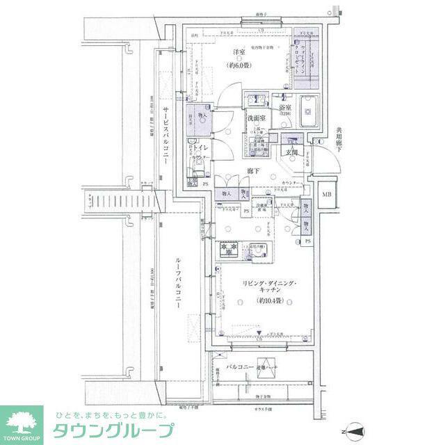 レジデンシャル池袋本町(1LDK/5階)の間取り写真