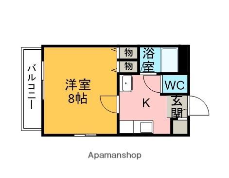 フィオーレ(1K/1階)の間取り写真