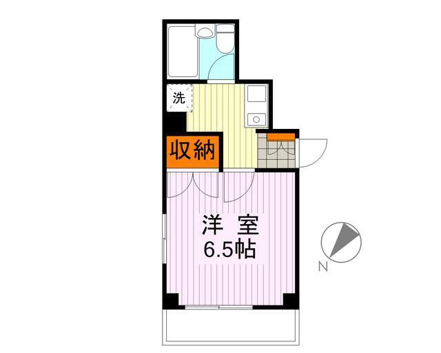 ヴィラI(1K/2階)の間取り写真