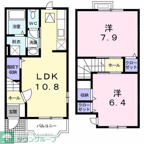 カーサ・トランキーロ(2LDK/1階)の間取り写真