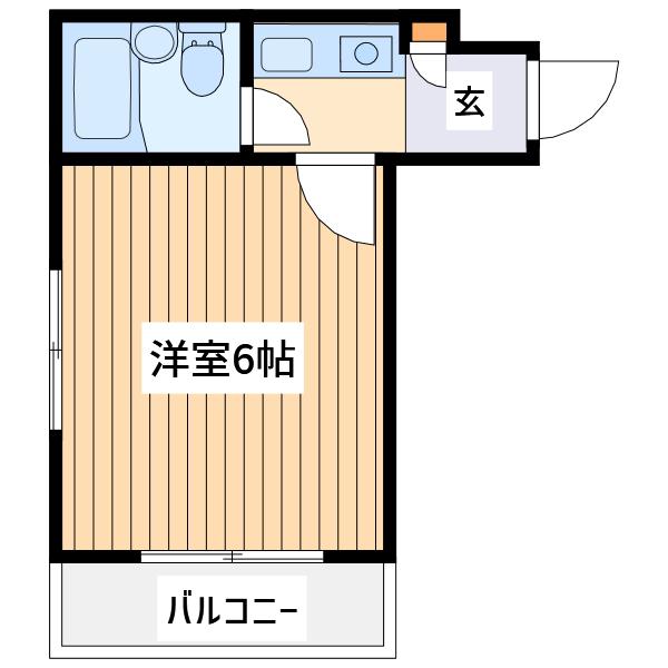 ジュネパレス松戸第60(1K/1階)の間取り写真