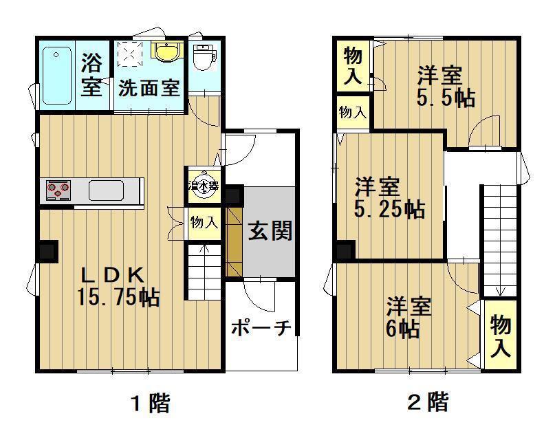 RESIDENCE RIVER VILLAGE C(3LDK/1階)の間取り写真