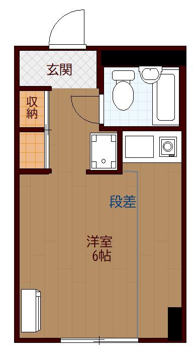 CIEL川崎(ワンルーム/1階)の間取り写真