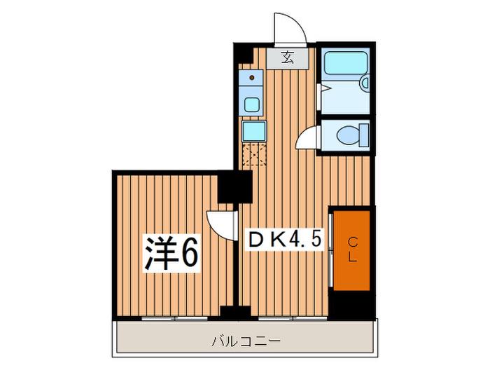 花田マンション(1DK/2階)の間取り写真