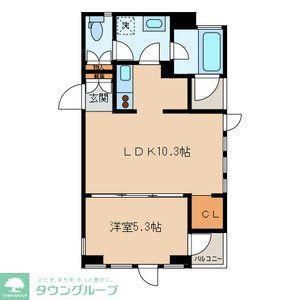 アドレー渋谷本町アネックス(1LDK/1階)の間取り写真