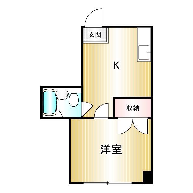 JLBグランエクリュ等々力(1K/1階)の間取り写真