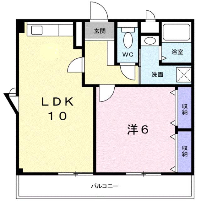 パルコート(1LDK/2階)の間取り写真