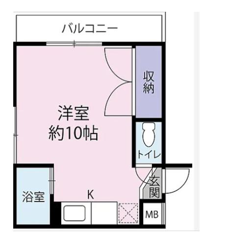 ドゥブラン愛宕(ワンルーム/1階)の間取り写真