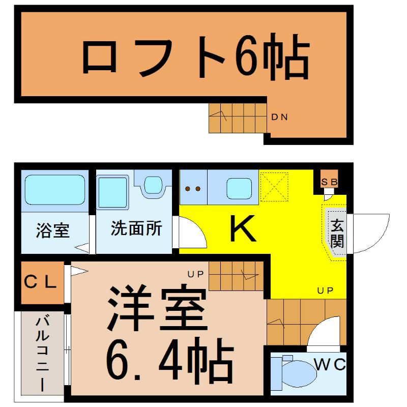 PREMIUM STAGE KAMITAKABATA(1K/1階)の間取り写真