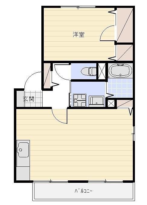 K&65287S 参番館(1LDK/2階)の間取り写真
