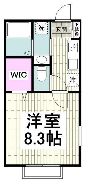 メゾンクレール(1K/1階)の間取り写真