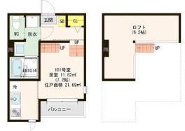 ZEN GARDEN APARTMENT - SAKAE(1K/1階)の間取り写真