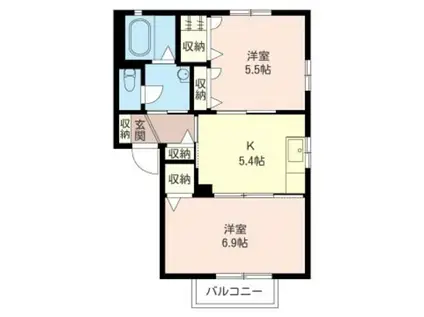 セピアコートO(2K/2階)の間取り写真